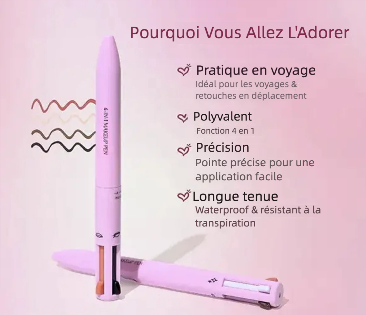 CRAYON 4-EN-1 MULTIFONCTION : LÈVRES - YEUX - SOURCILS
